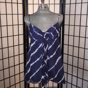 BCBG 100% Silk Navy Blue Spaghetti Strap Tank